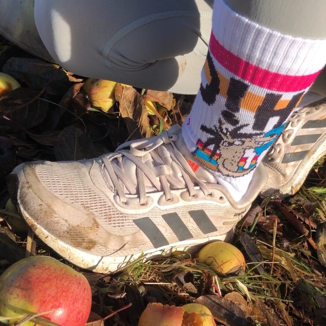 Tennissocken mit buntem Motiv Lebensmittelhersteller