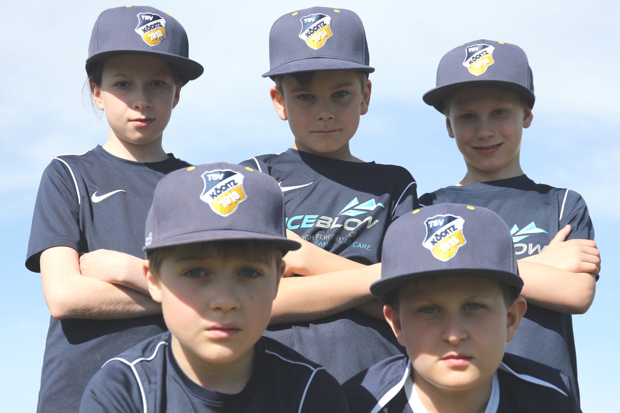 Bestickte Caps mannschaftsfoto Kinder