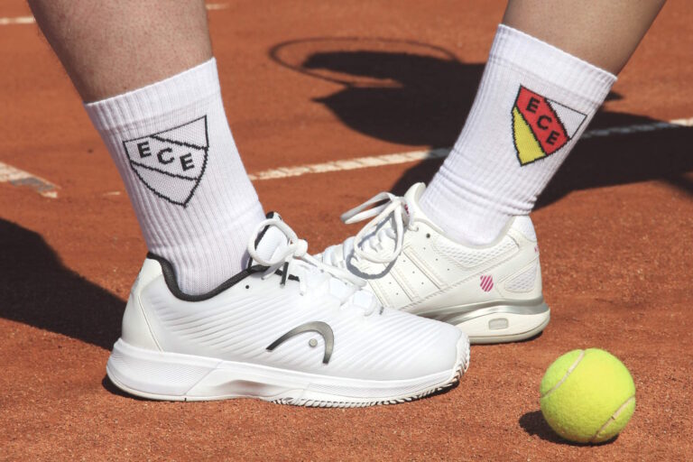 Socken Tennisclub EC Erkersreuth Socken mit Logo Sportverein Tennis Padel