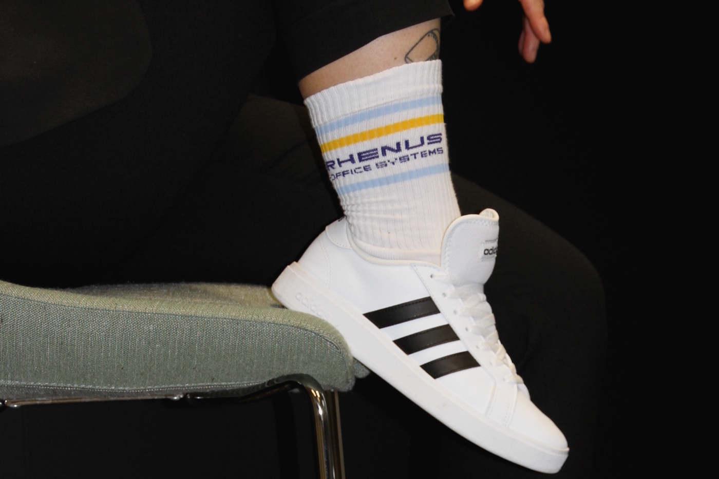 Tennissocken Firmenlogo Auszubildende