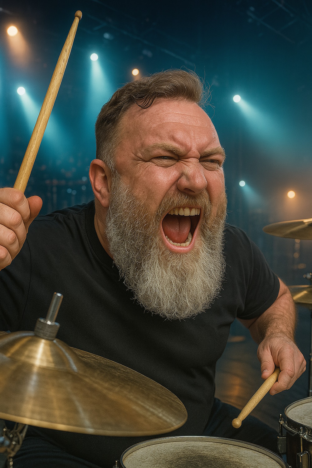 Drummer mit T-Shirt