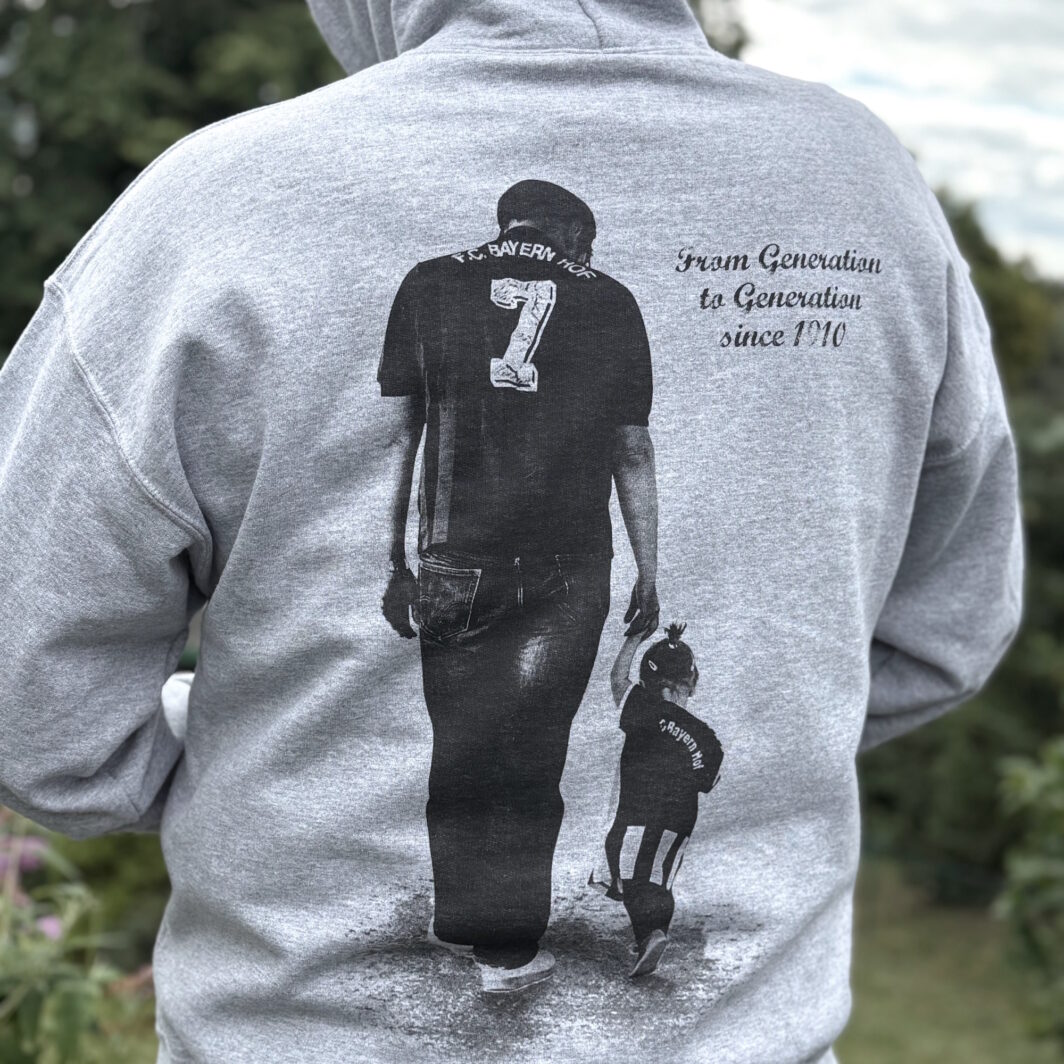 Bedruckter Hoodie Fußball-Fanclub grau